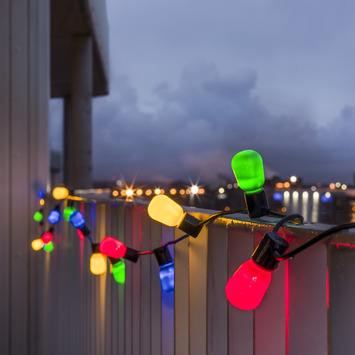 Konstsmide feestverlichting lichtsnoer 20 LED lampen multicolor 14,75 m