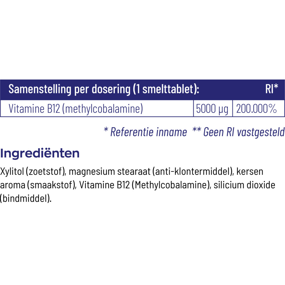 Vitakruid B12 Methylco 5000 Mcg 60 tabletten