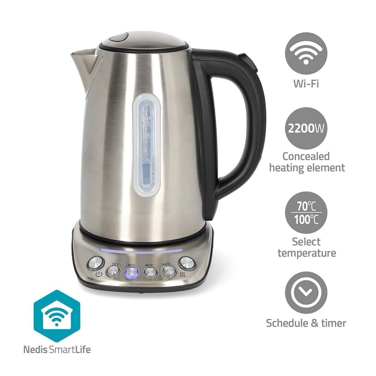Nedis KAWK8000WIFI SmartLife waterkoker