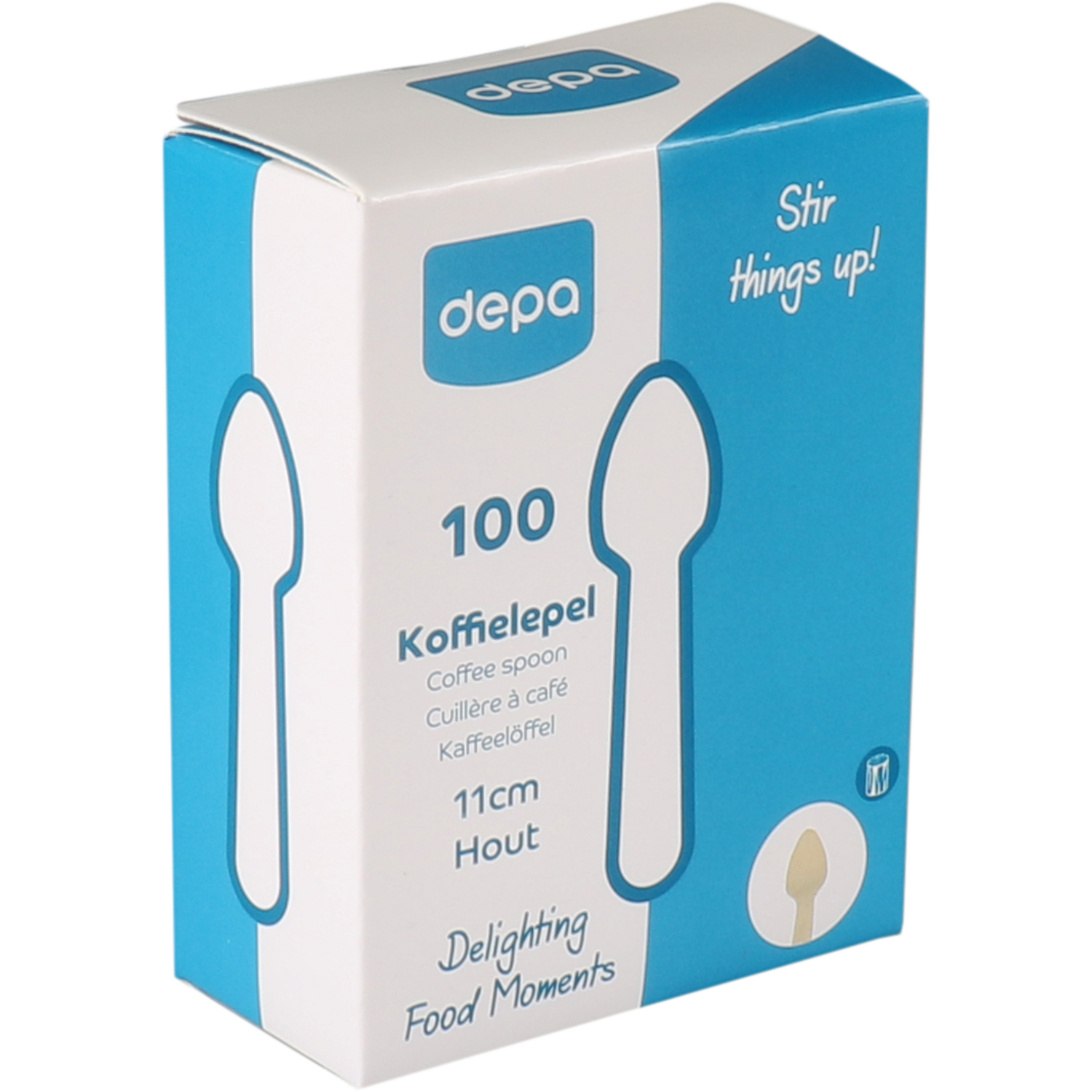 Depa Lepel, koffielepel, Hout, 110mm, naturel