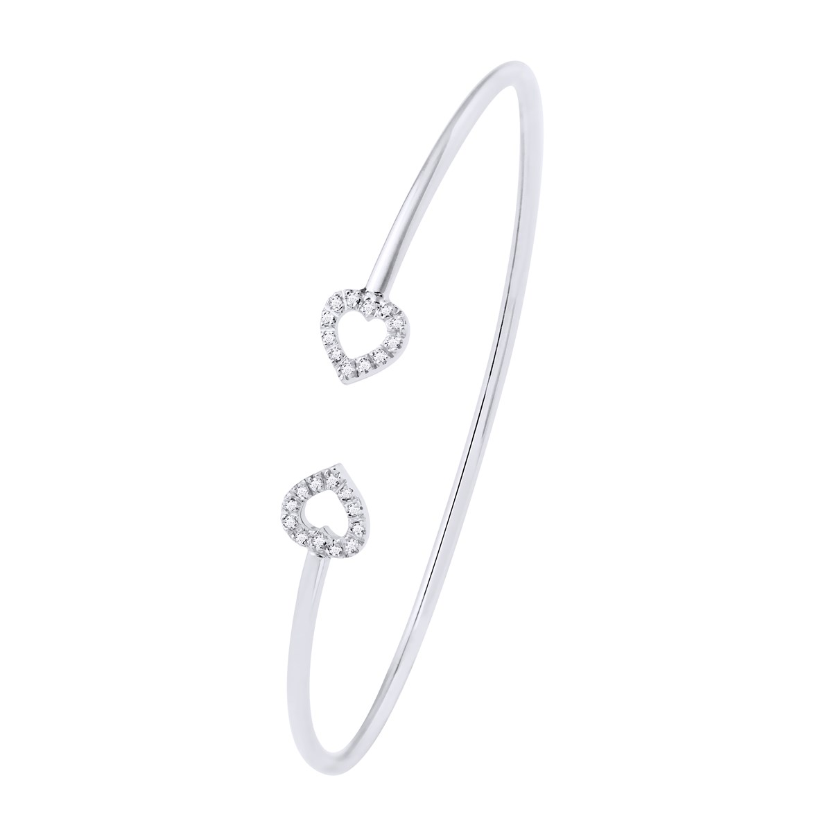 Bracelet Diamants 0,12 Cts LOVE Or Blanc