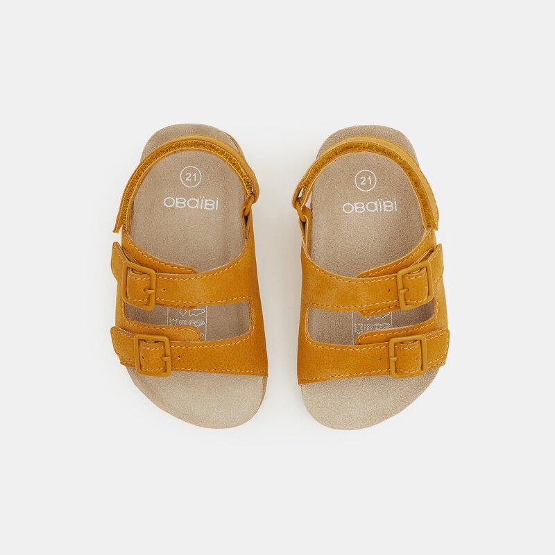 Sandales confort à scratch jaunes bébé garçon Jaune