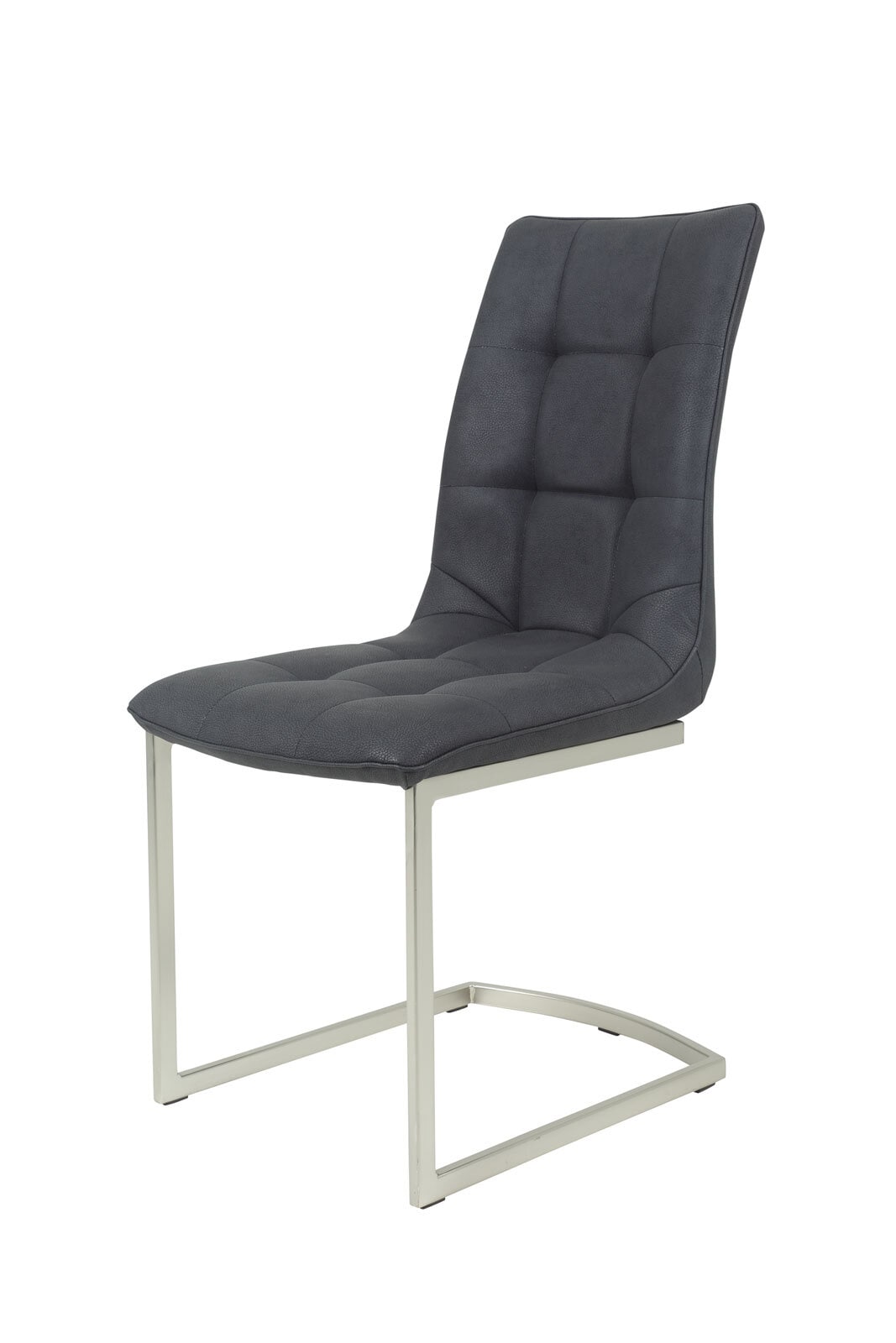 Esszimmerstuhl HURLEY Lederlook anthrazit