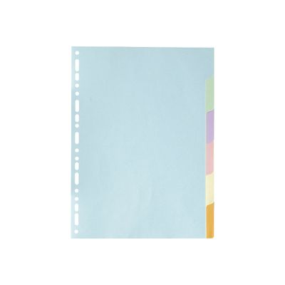 Exacompta Forever - Intercalaire 6 positions - A4 - carte recyclée couleurs pastel