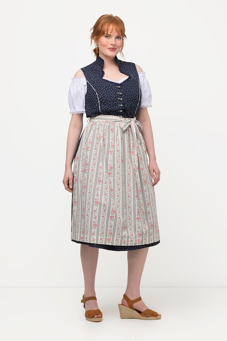 Dirndl, Herzausschnitt, Schmuckknöpfe, ärmellos