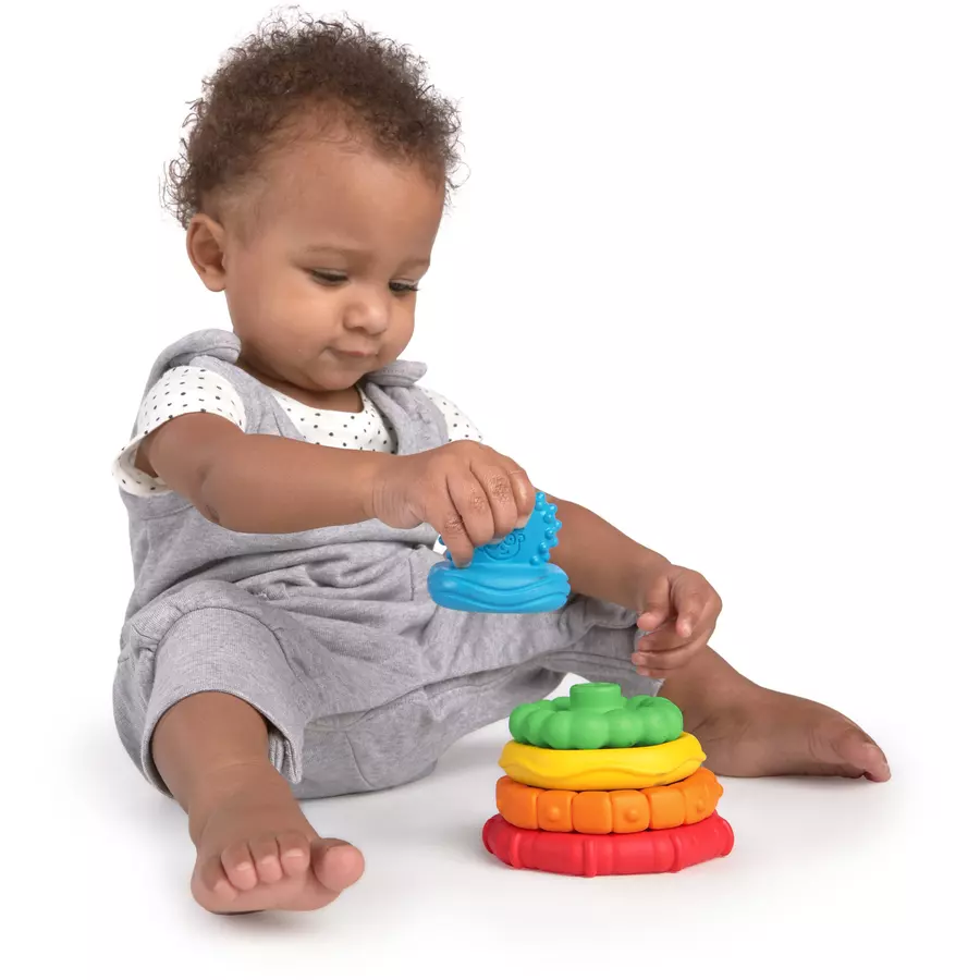Baby Einstein Stack & Teethe™ Multi-Textur Beißring-Spielzeugset