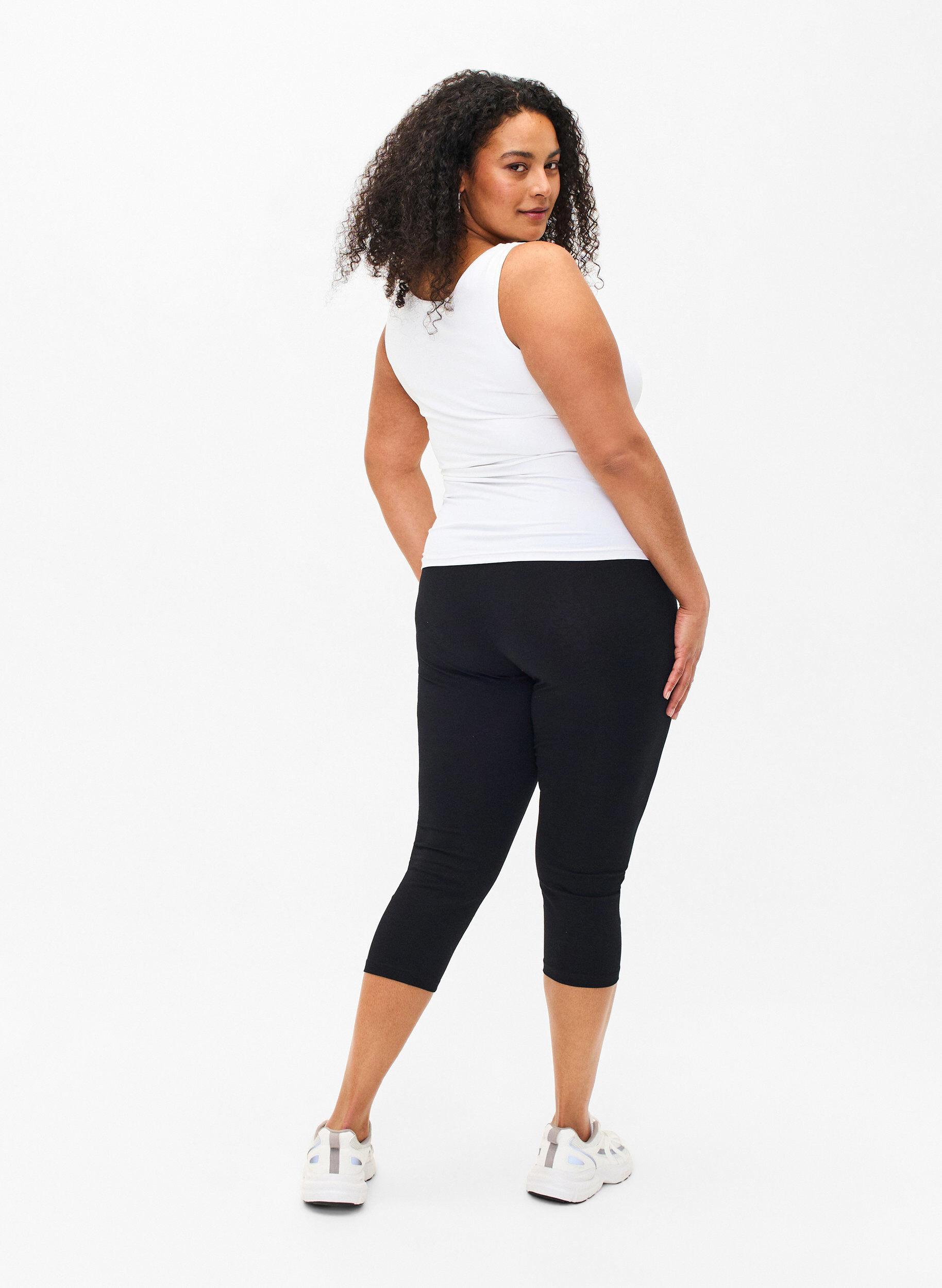 FLASH - 2-pak 3/4 leggings i bomuld
