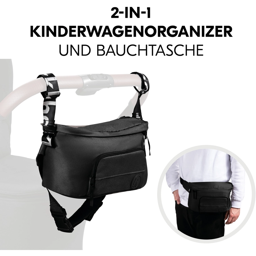 hauck Bauchtasche für Kinderwagen Hip Bag Black