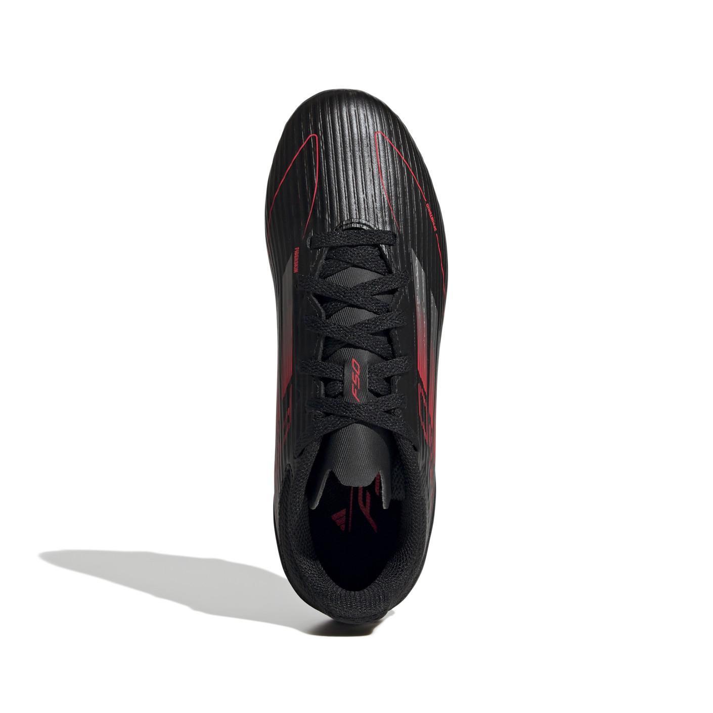Adidas F50 League Gras / Kunstgras Voetbalschoenen (MG) Kids Zwart Rood Zilver