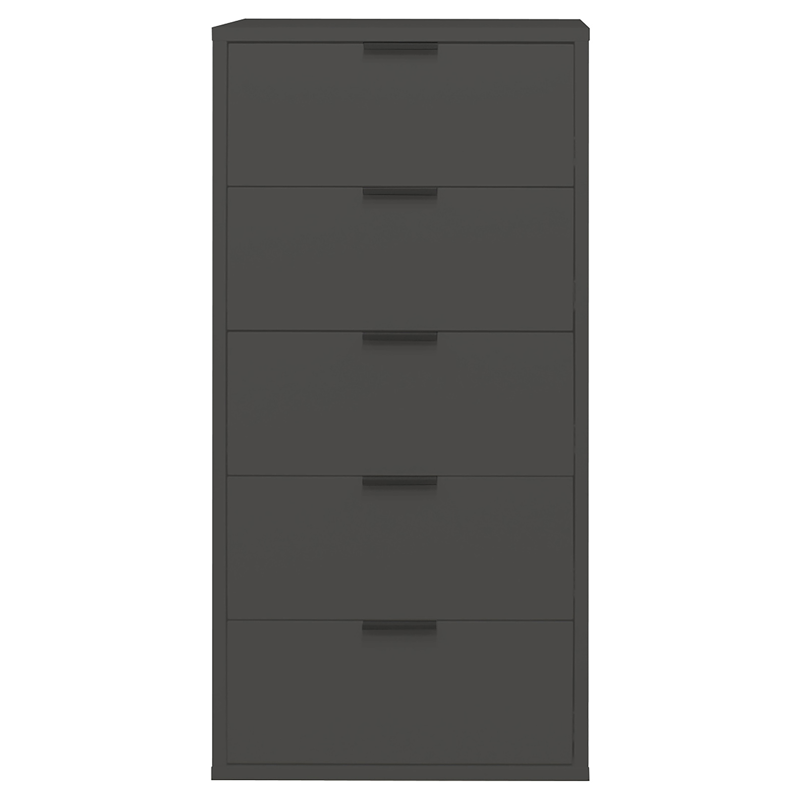 Kommode - anthrazit matt - 5 Schubkästen