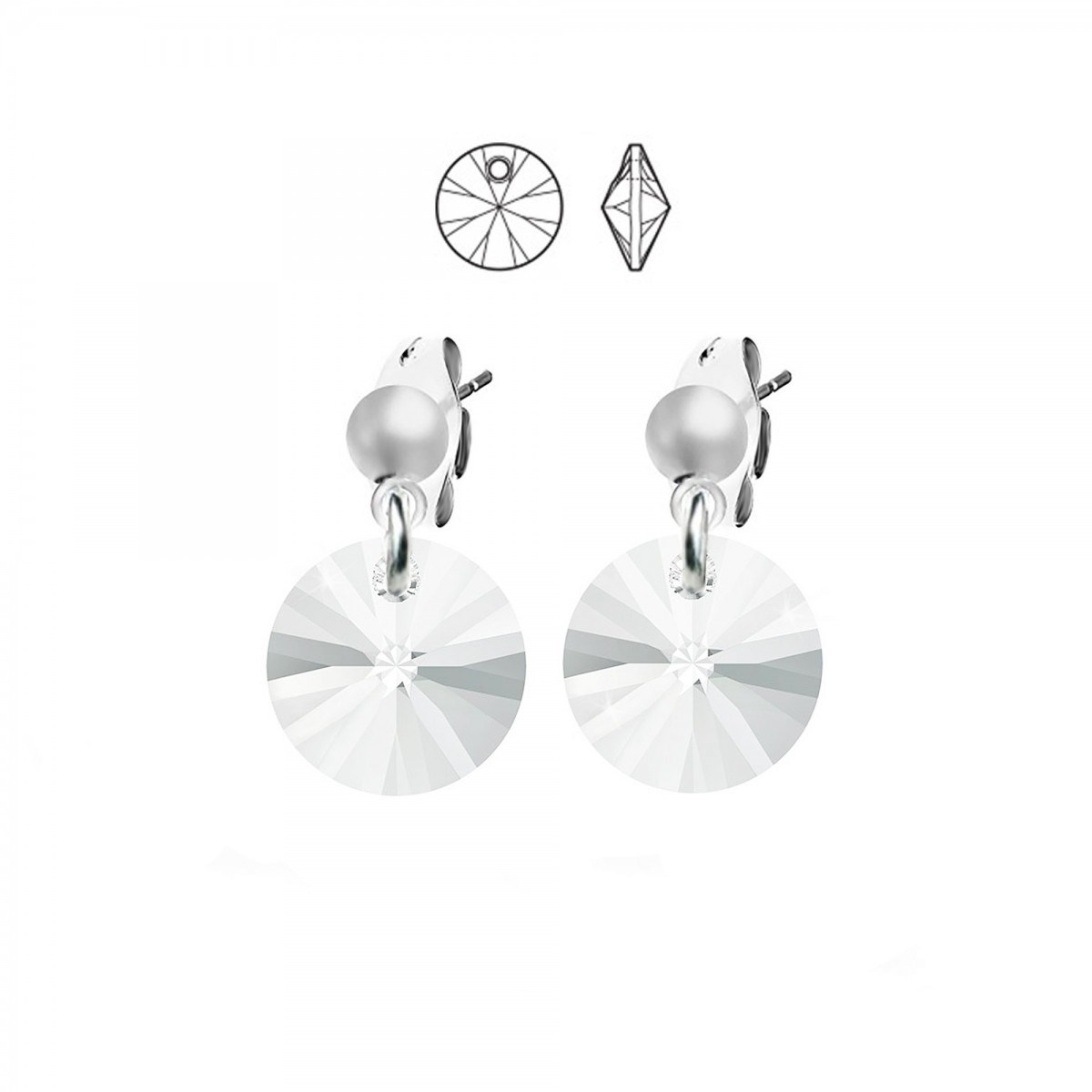 Boucles d'oreilles SC Crystal ornées de Cristaux scintillants