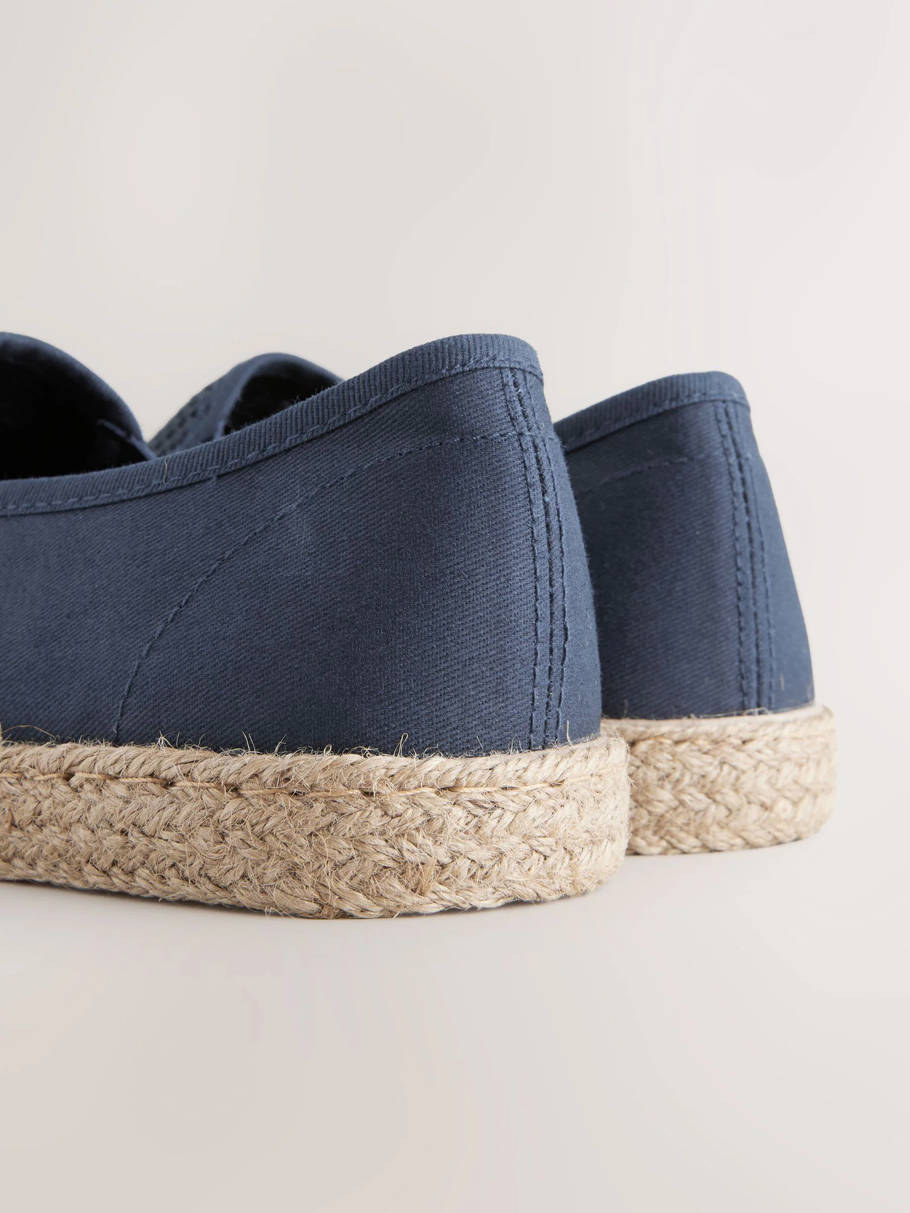 Donkerblauw - Espadrilles met textuur