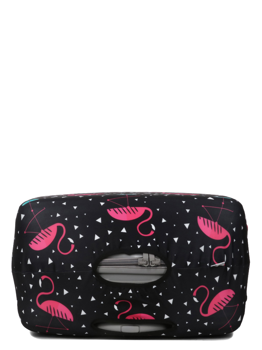 Housse de valise Periea Black with Pink Flamingos XL