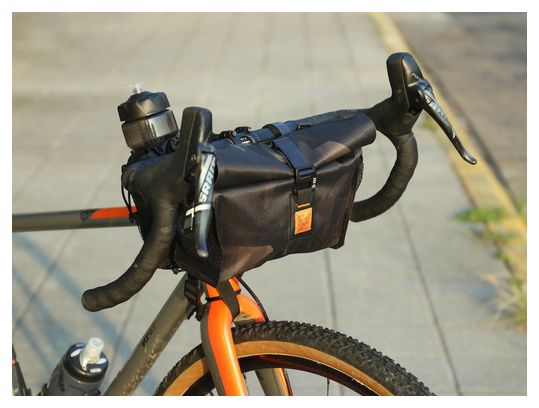 Sacoche de Guidon Woho XTouring Add-on Handlebar Pack Dry 3L Noir Cyber-Camo Diamond