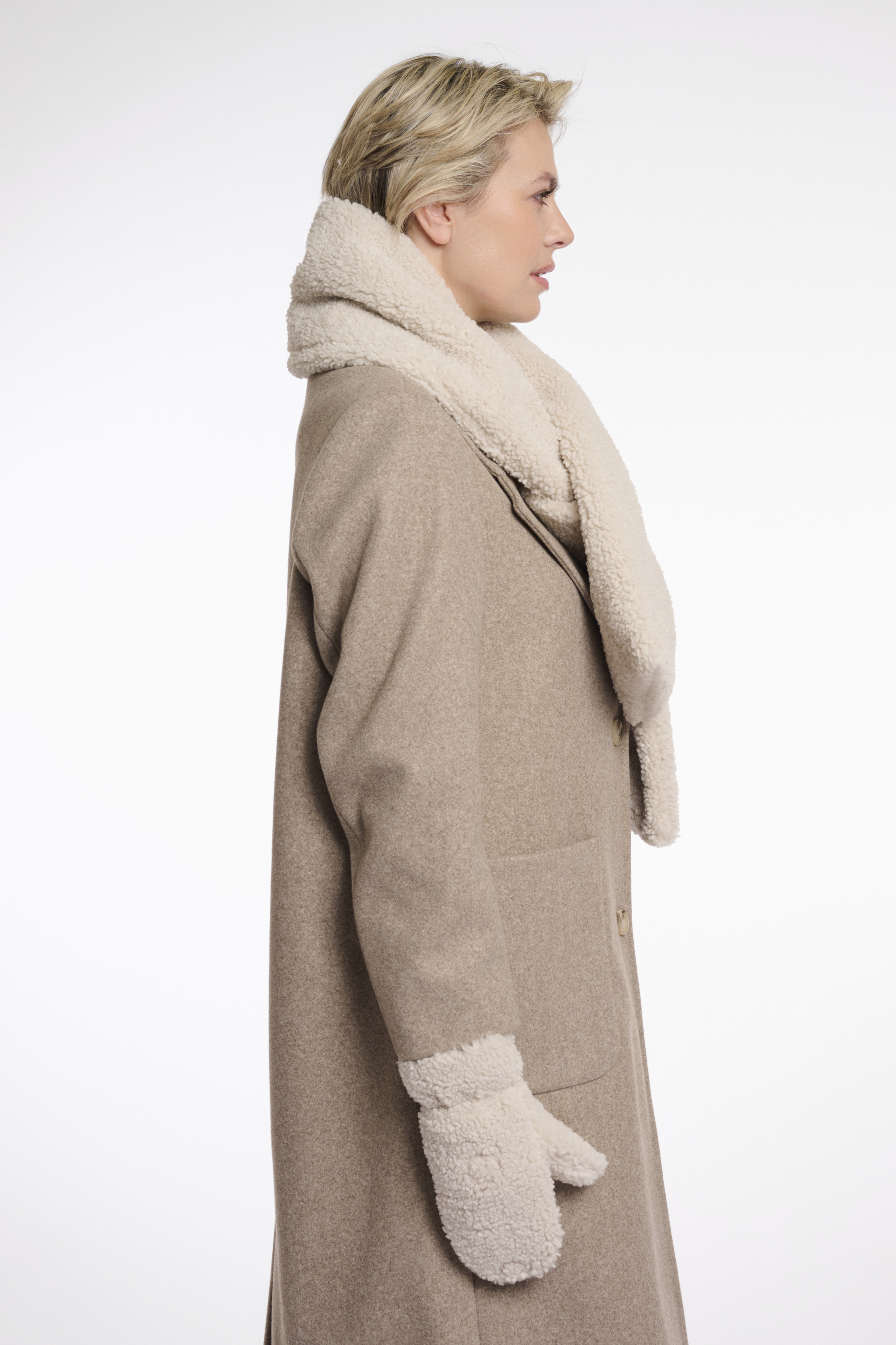 Rino & Pelle - Asho Teddy Scarf - Birch
