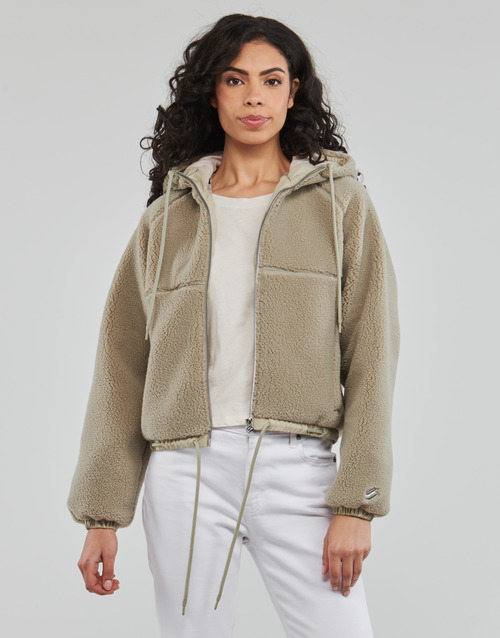 Superdry - CODE SL BORG ZIP THRU - Explorer Sand