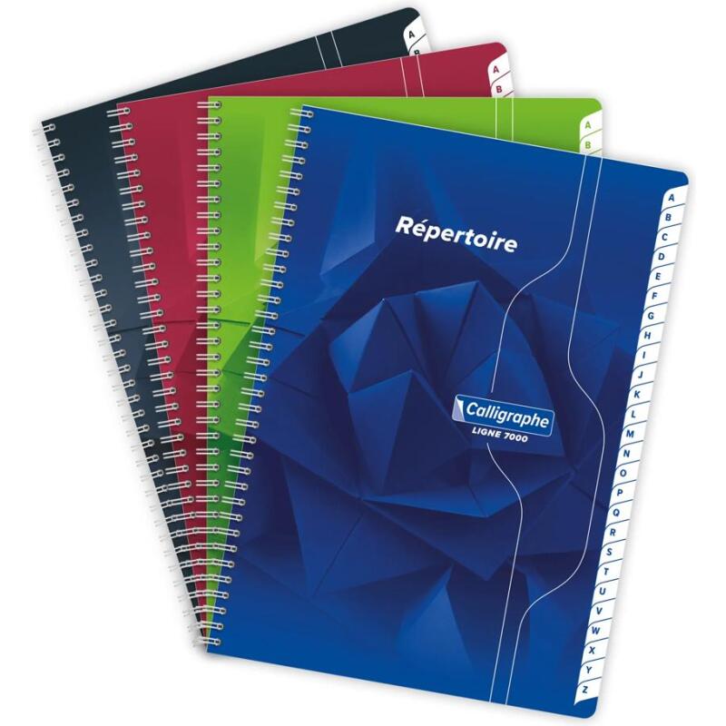 Répertoire reliure intégrale 7000 A4 180 pages petits carreaux 70 g - Assortis