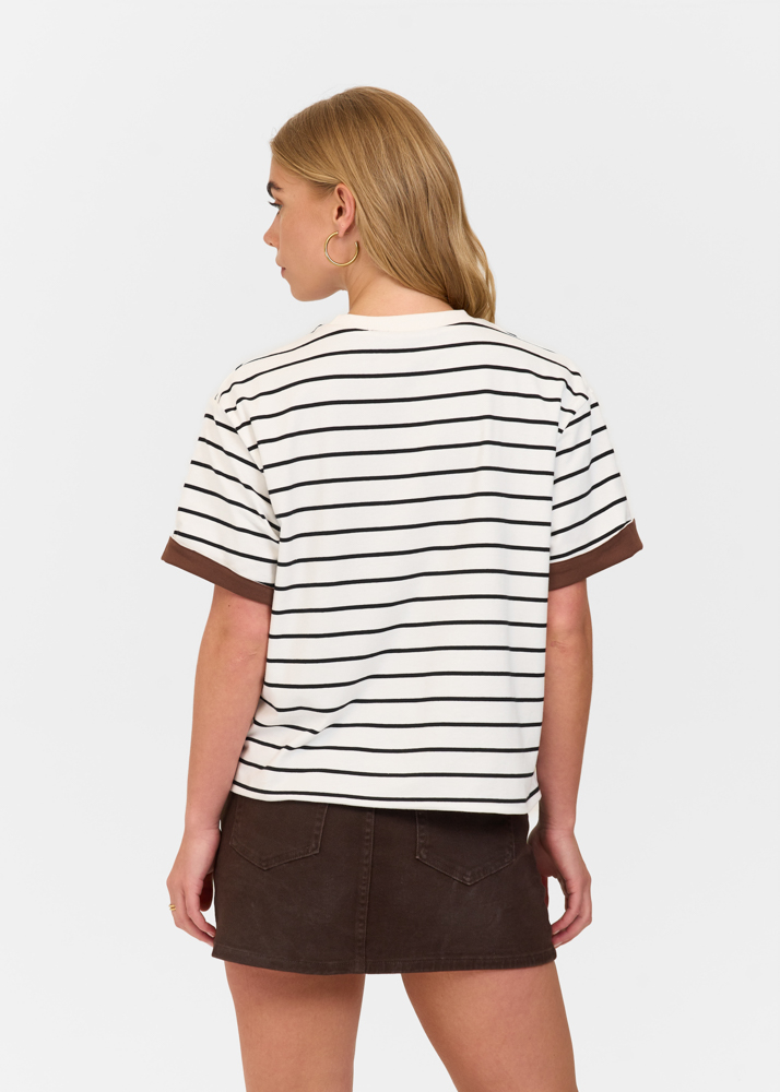 Friday Denim reversible t-shirt choco bruin