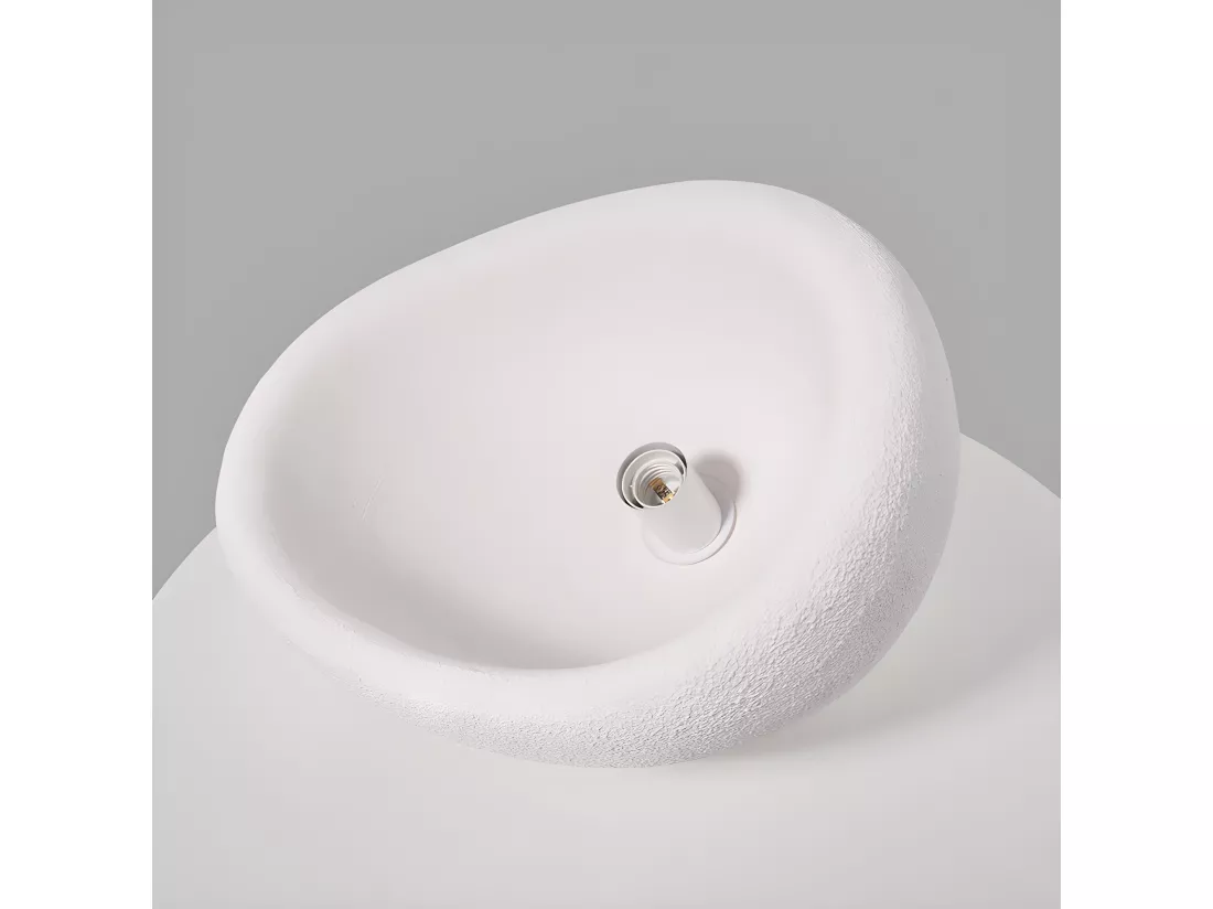 Lustre polyester suspension géométrique scandinave 60x35cm