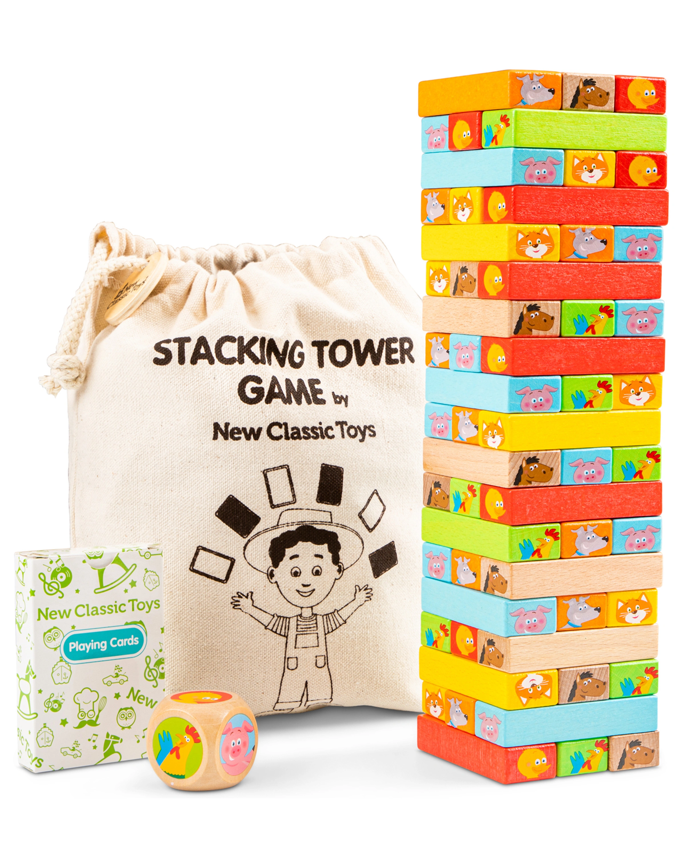 Stapelspiel TIERFARM aus Holz