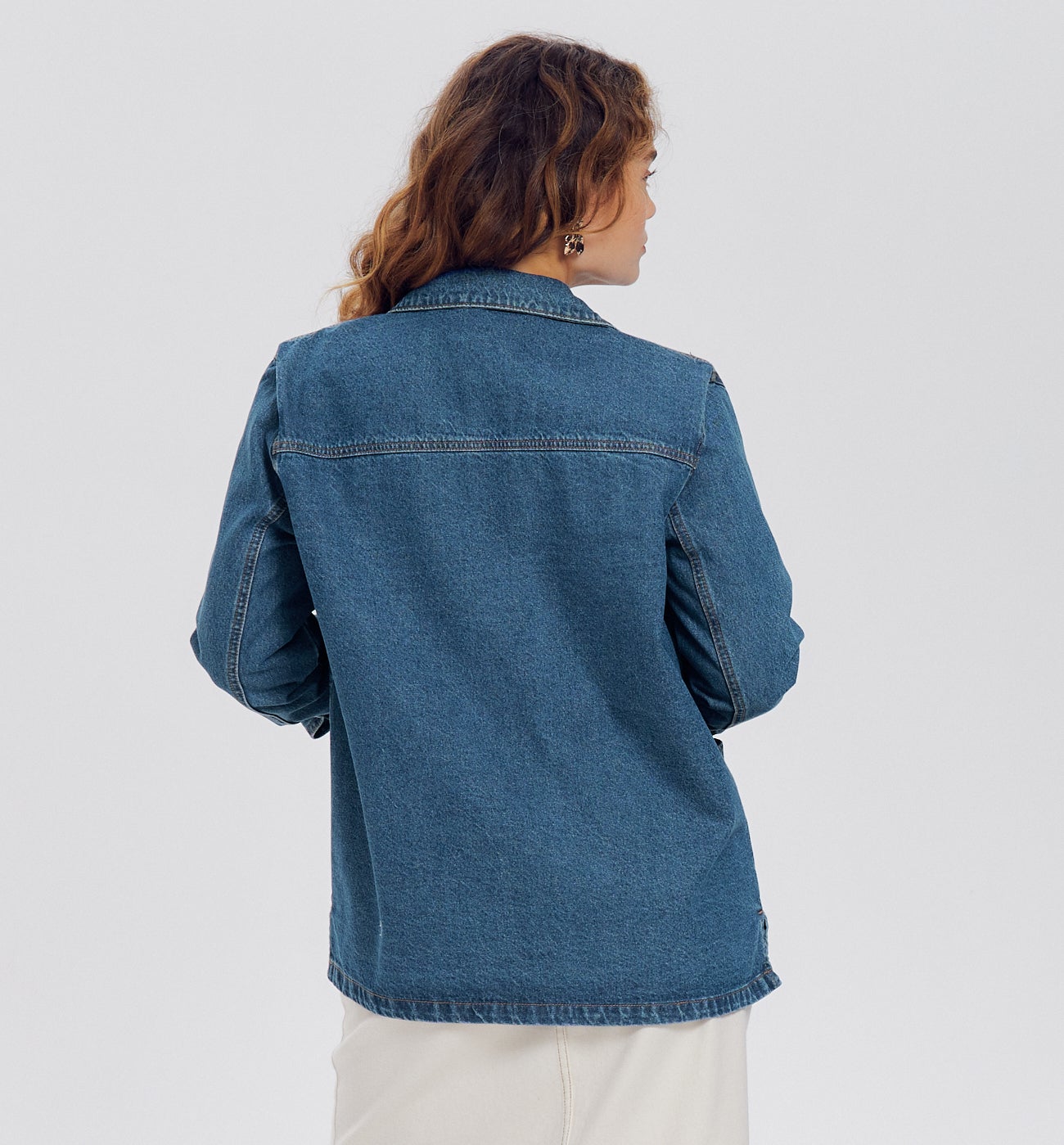 Veste surchemise en jean ALMA - Jean brut