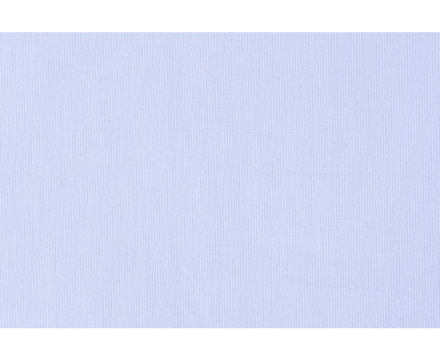 Chemise à fines rayures bleues - Col français - ANTOINE
