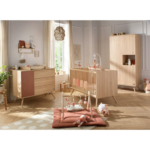 Armoire 1 Grande & 2 Petites Portes SEVENTIES Bois - SAUTHON