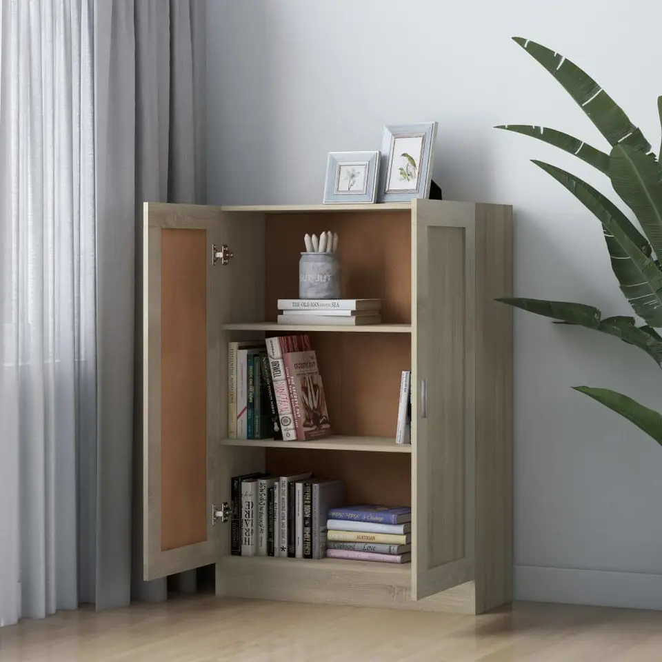 vidaXL - Boekenkast - Bruin - Bewerkt hout