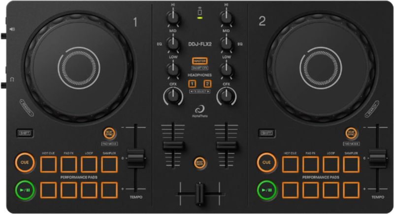 AlphaTheta - DDJ-FLX2 - DJ-Controller - Zwart - Geschikt voor Streamingdiensten