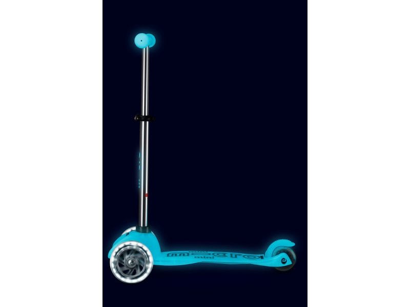 Micro Mobility Kickboard Mini Micro Deluxe Glow LED Hellbla Scooter für Kinder