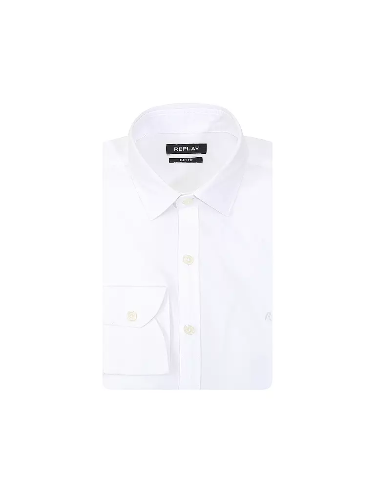 REPLAY Hemd Slim Fit weiss