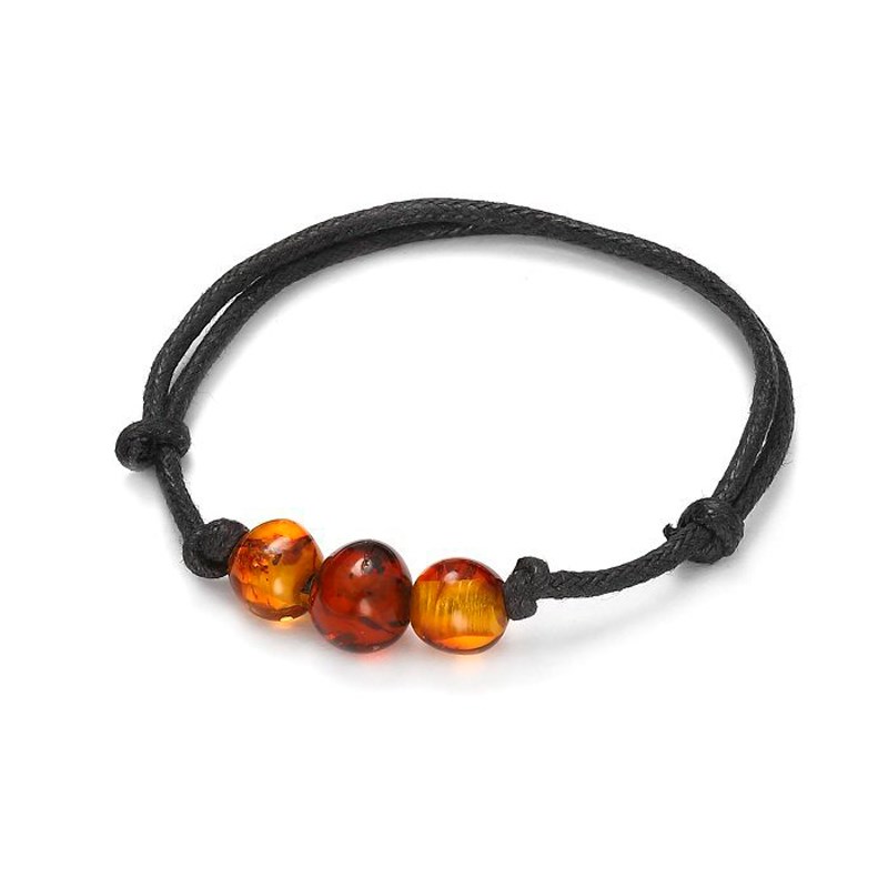 Bracelet réglable ambre