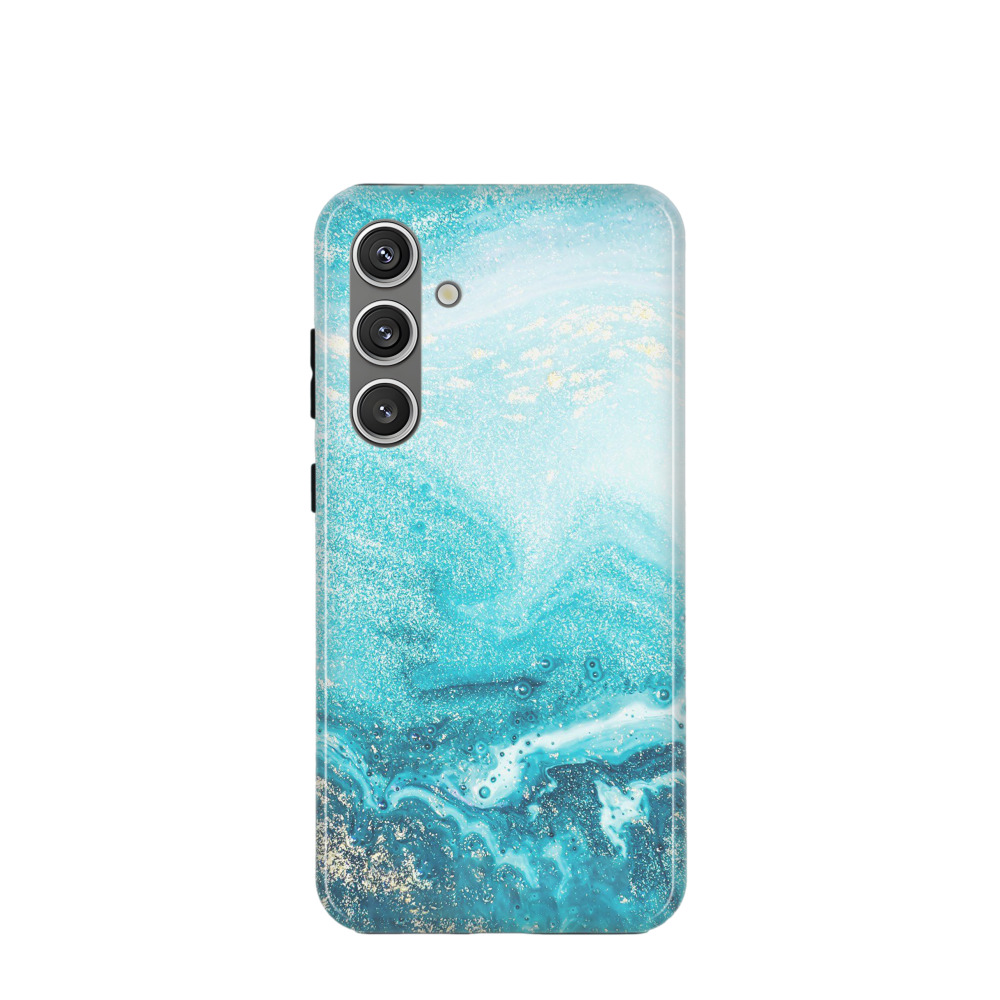 Samsung Galaxy S24 Plus Hybrid (Kunststoff / Gummi) Hülle Marmor Marble - Türkis