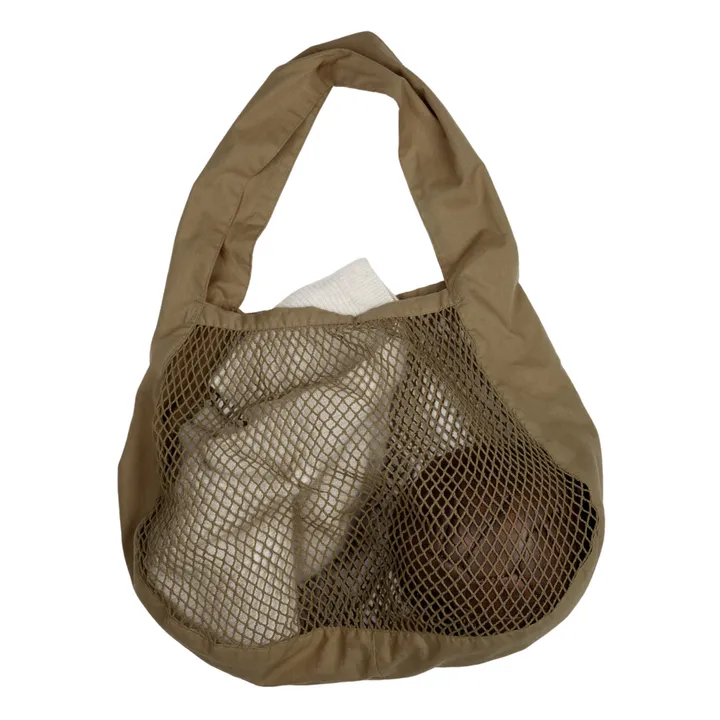 The Organic Company Sac filet porté épaule en coton bio | Vert kaki