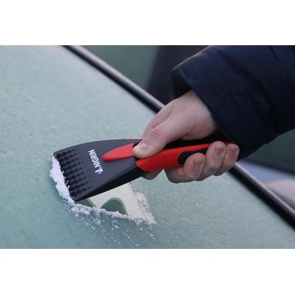 Grattoir à glace 2K, longueur: 210 mm, noir/rouge