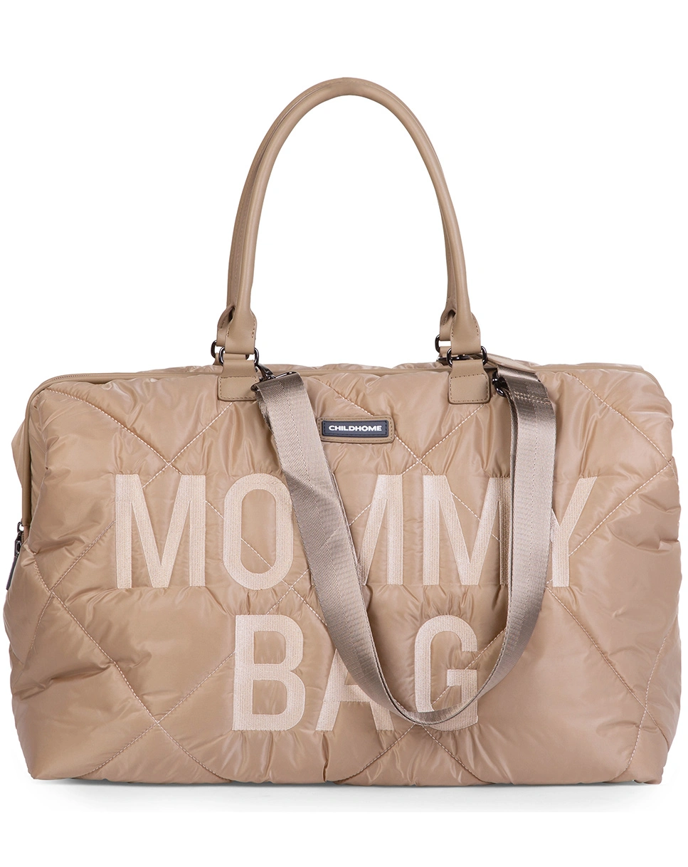 Wickeltasche MOMMY BAG QUILTED (55x30x40) in beige