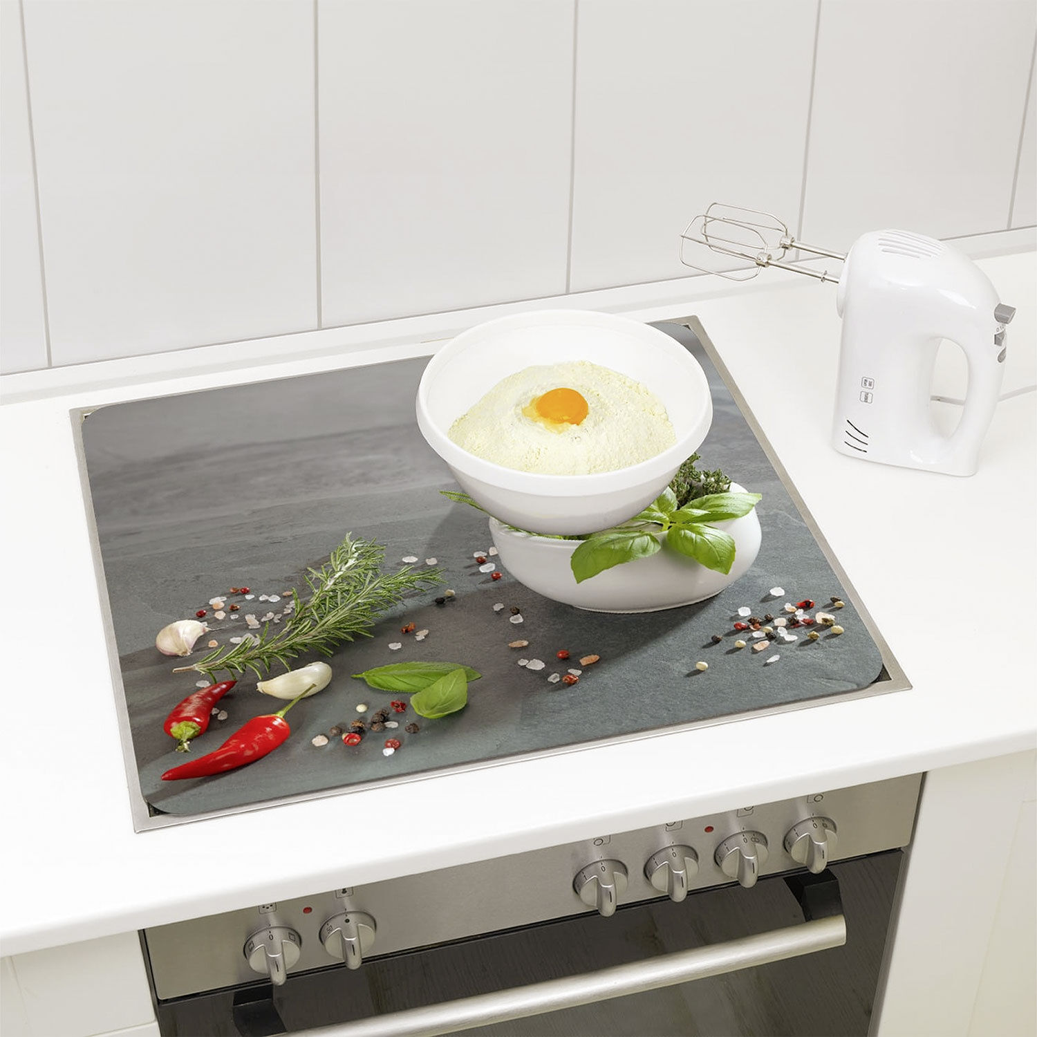 Glas-Abdeckplatte Multi – Kräuterküche