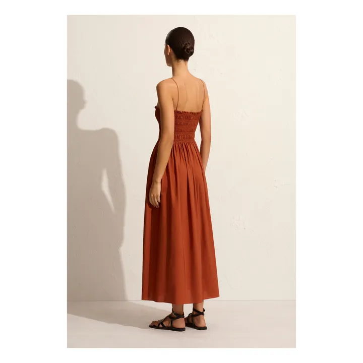 Matteau Robe Shirred Bodice | Terracotta
