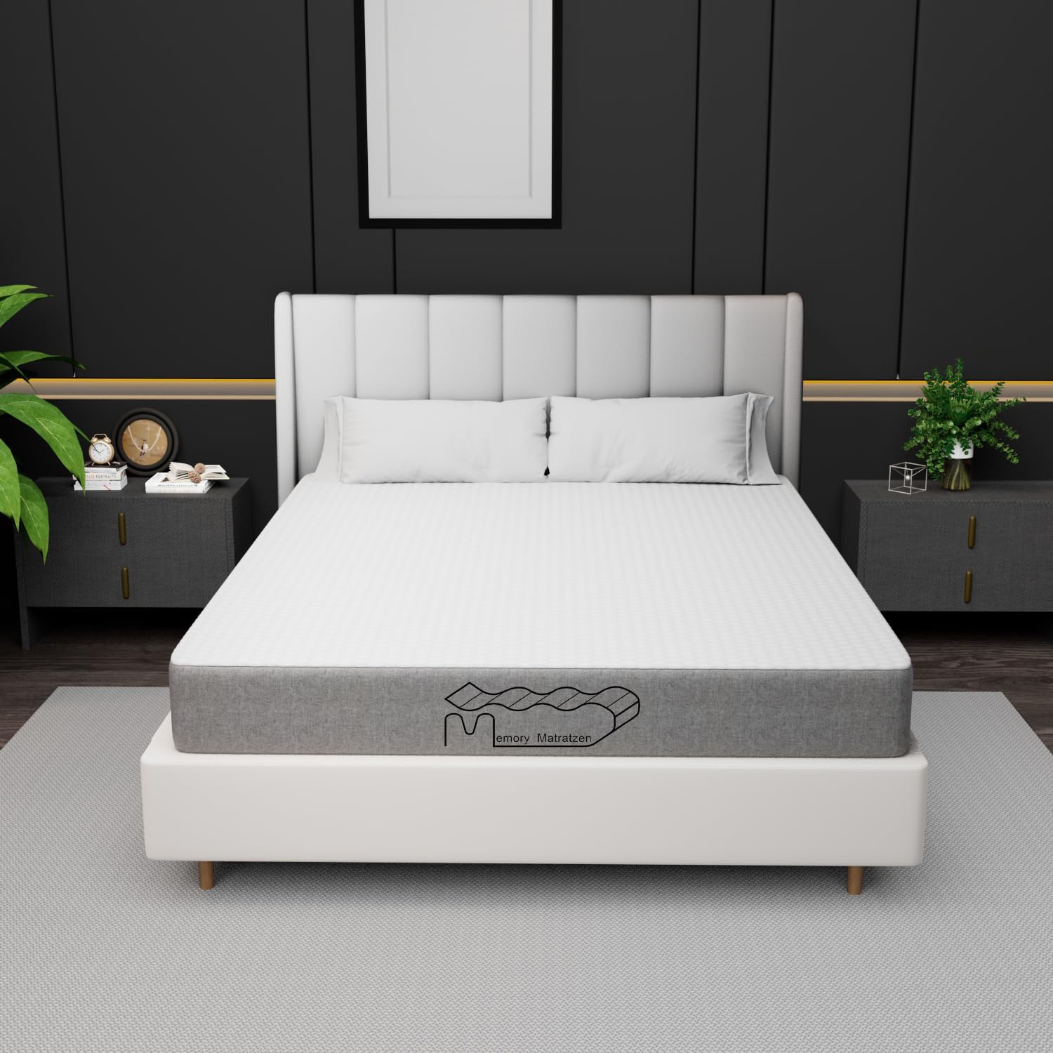 160x200cm Matratze,Kaltschaumstoff Matratze, 20 cm Höhe & Härtegrad H3, 7 Körperzonen-Komfort, DoppelMatratze Für das Schlafzimmer zu Hause (160x200x20cm)