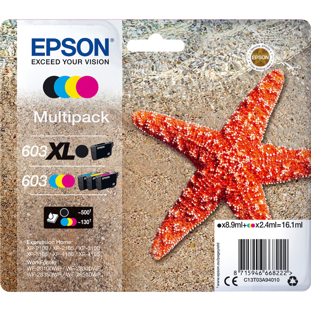 Epson 603 blekkpatron mikset kombopakke