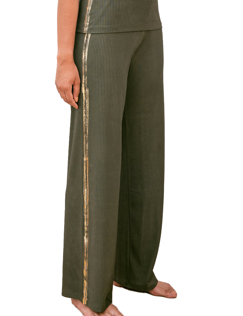 HBT PANTALON FEMME CHLOÉ LARGE KAKI