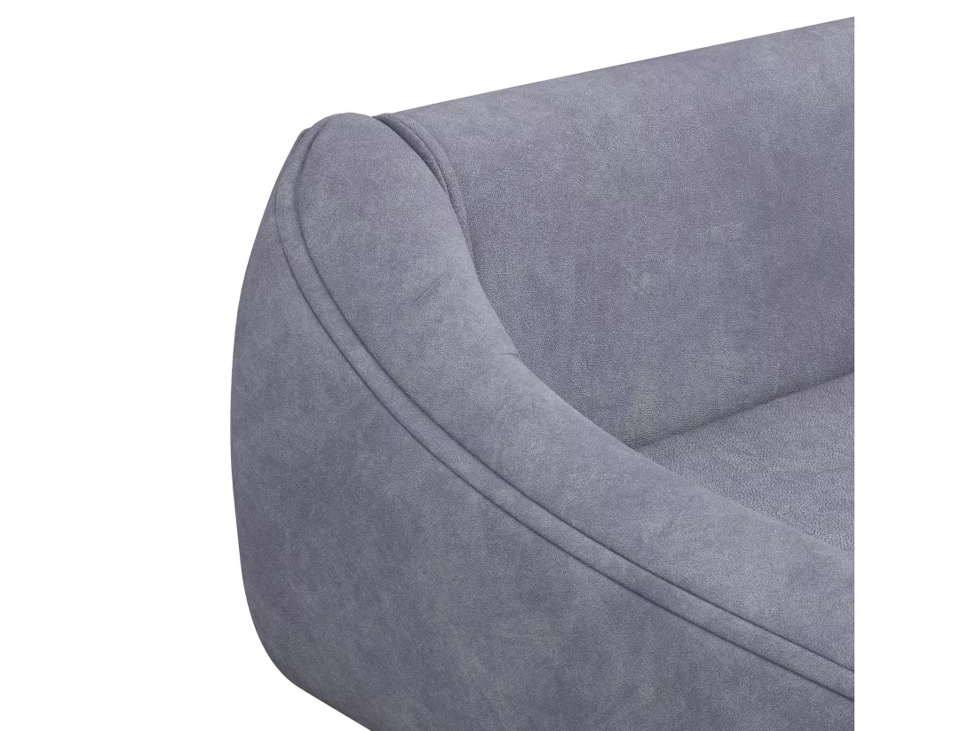 Canapé chien lit pour chien design scandinave - coussin moelleux déhoussable, pieds bois - velours gris
