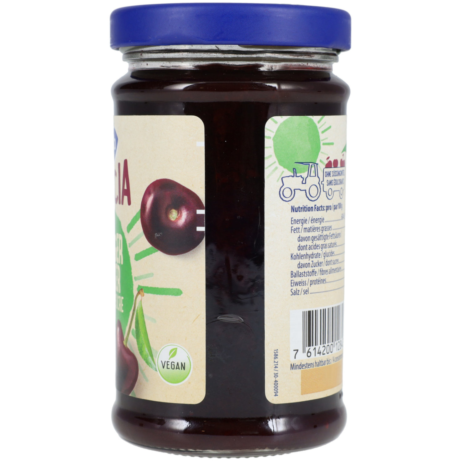 Hero Konfitüre Delicia Weniger Zucker schwarze Kirsche