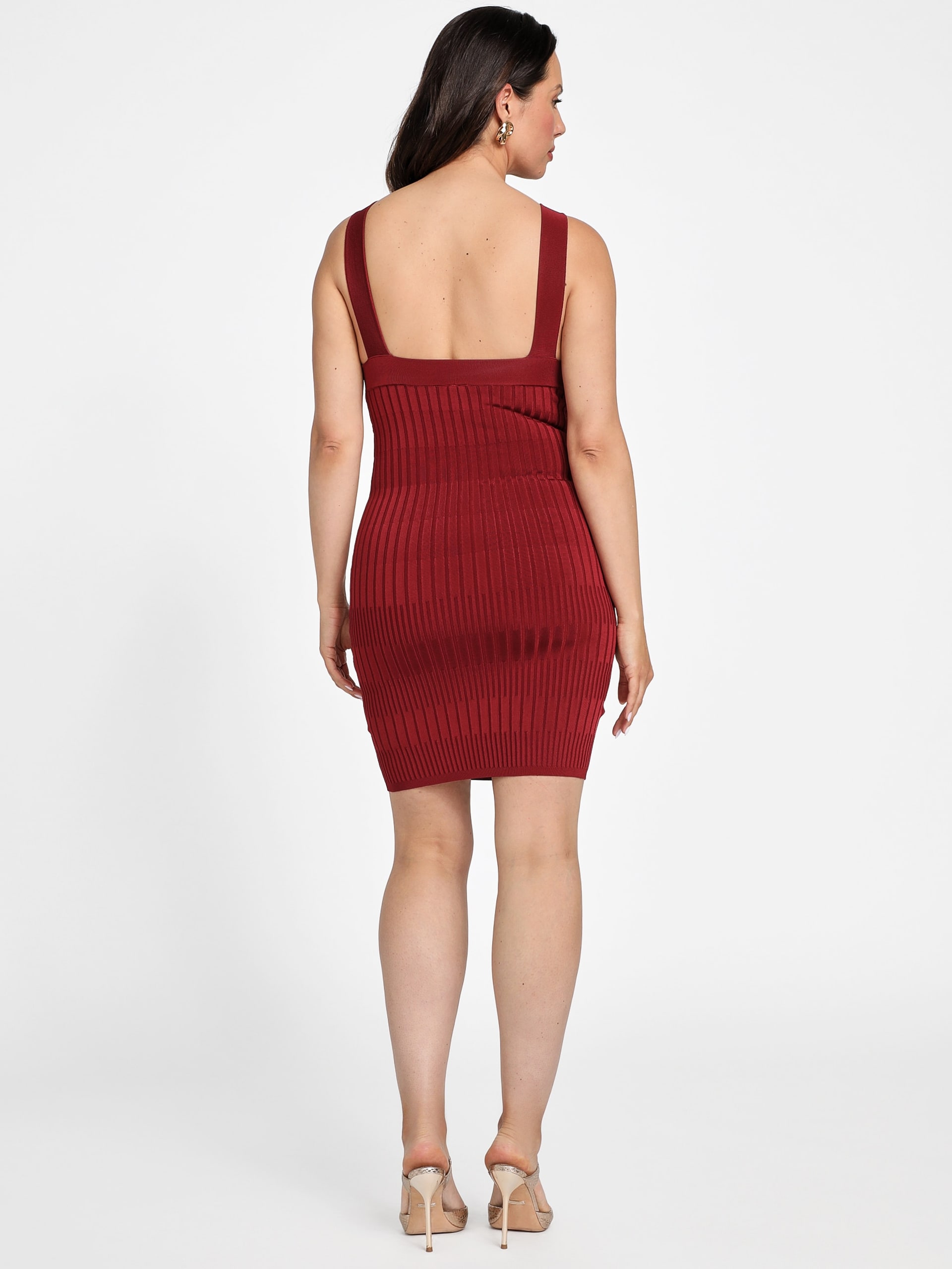 Vestido de malha canelada Janet Button