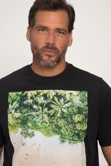 T-Shirt, Halbarm, Foto Print, Rundhals