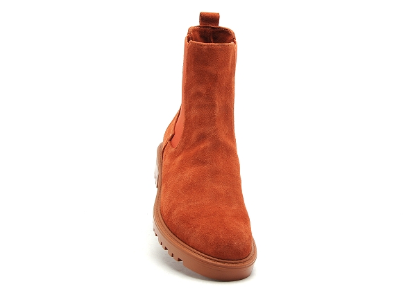 Coco abricot boots bottine plates femme robier orange