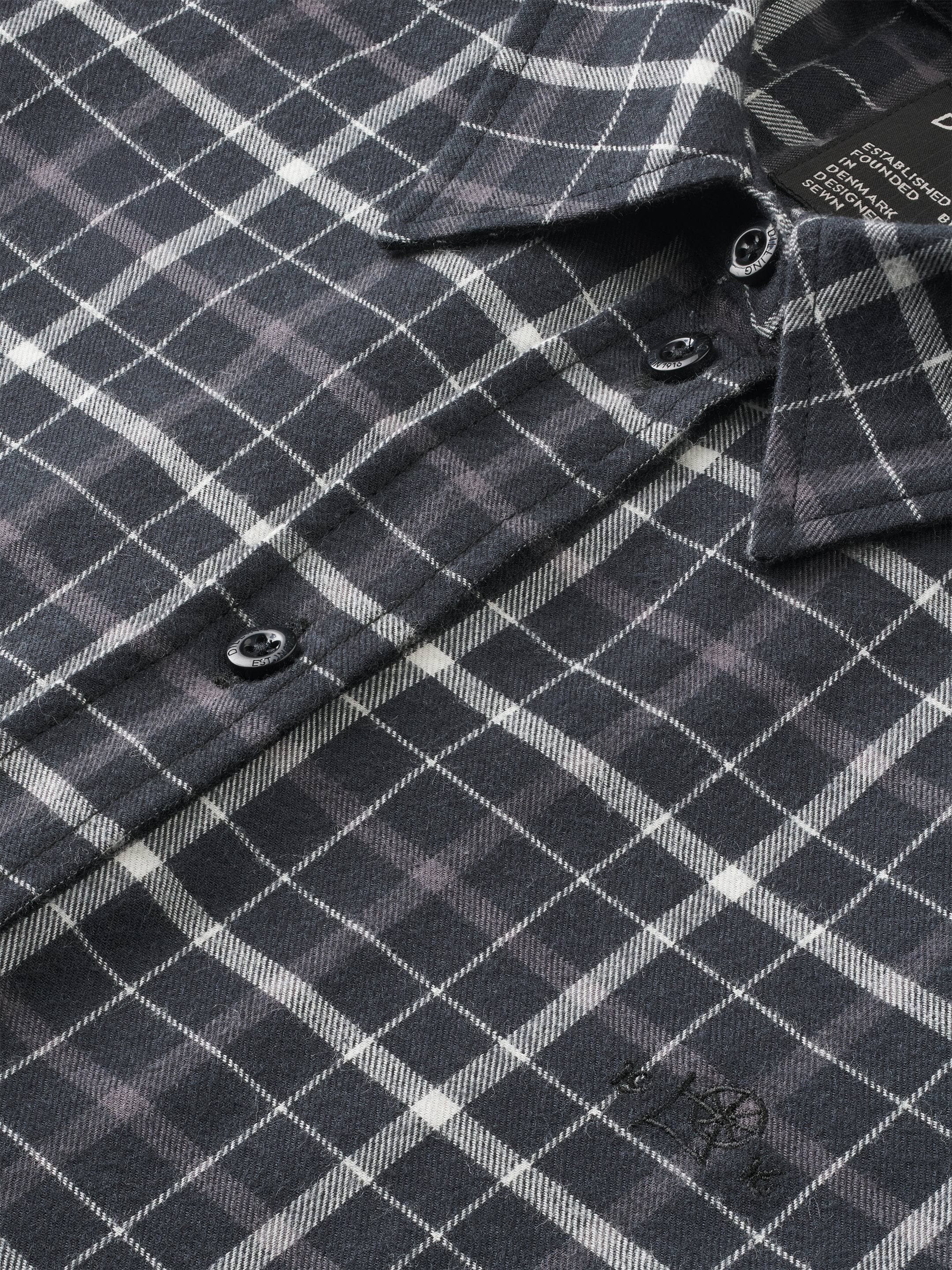 Flanellen blouse van katoen/wol voor dames - Gratis Ver