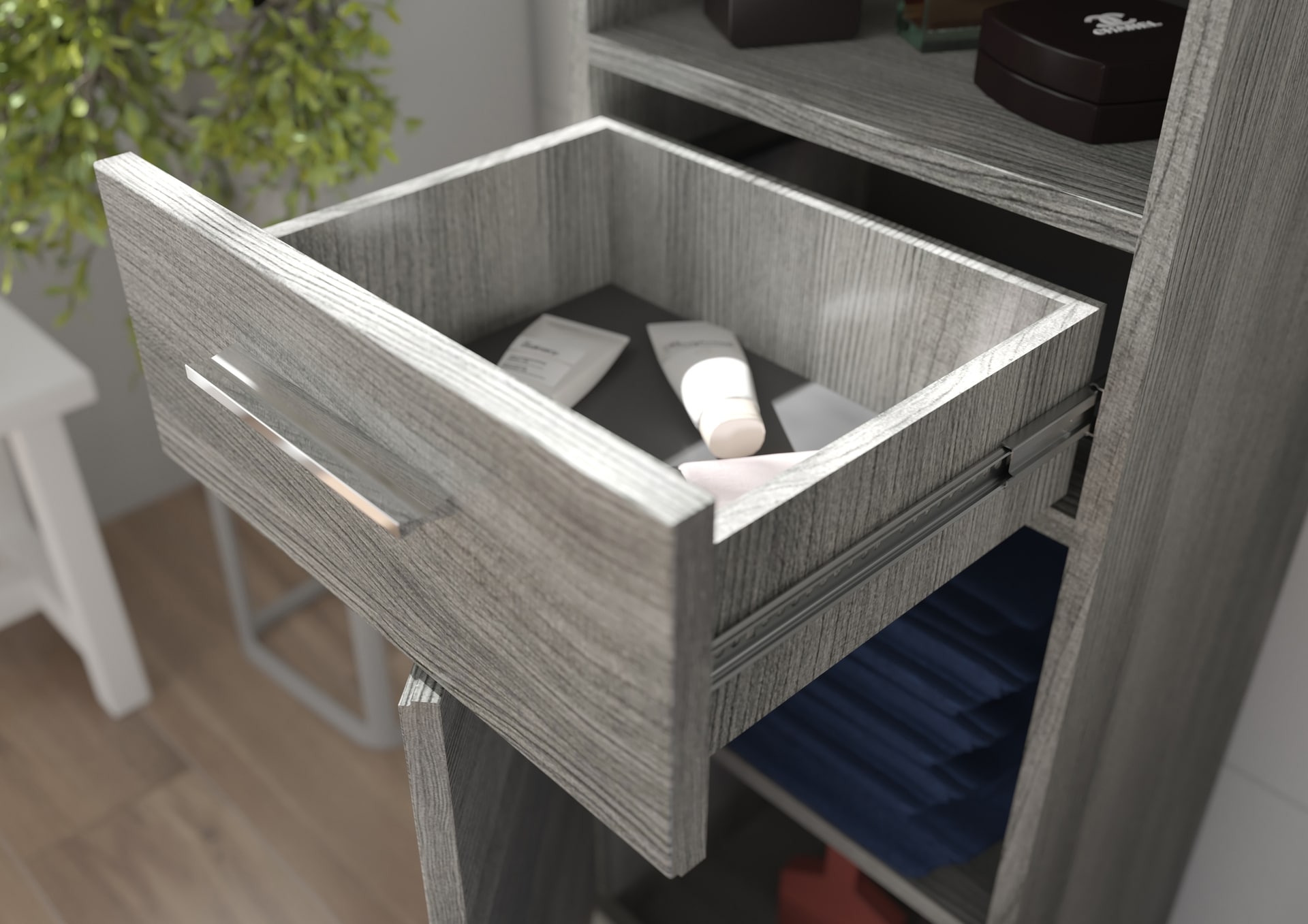 Unterschrank Soul grau B/H/T 37x88x31 cm