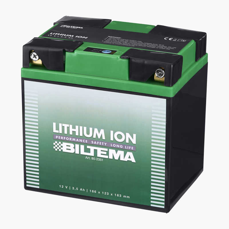 Fritidsbatteri gressklipper Litium LiFePO4, 12 V, 3,5 Ah, 163 x 166 x 123 mm