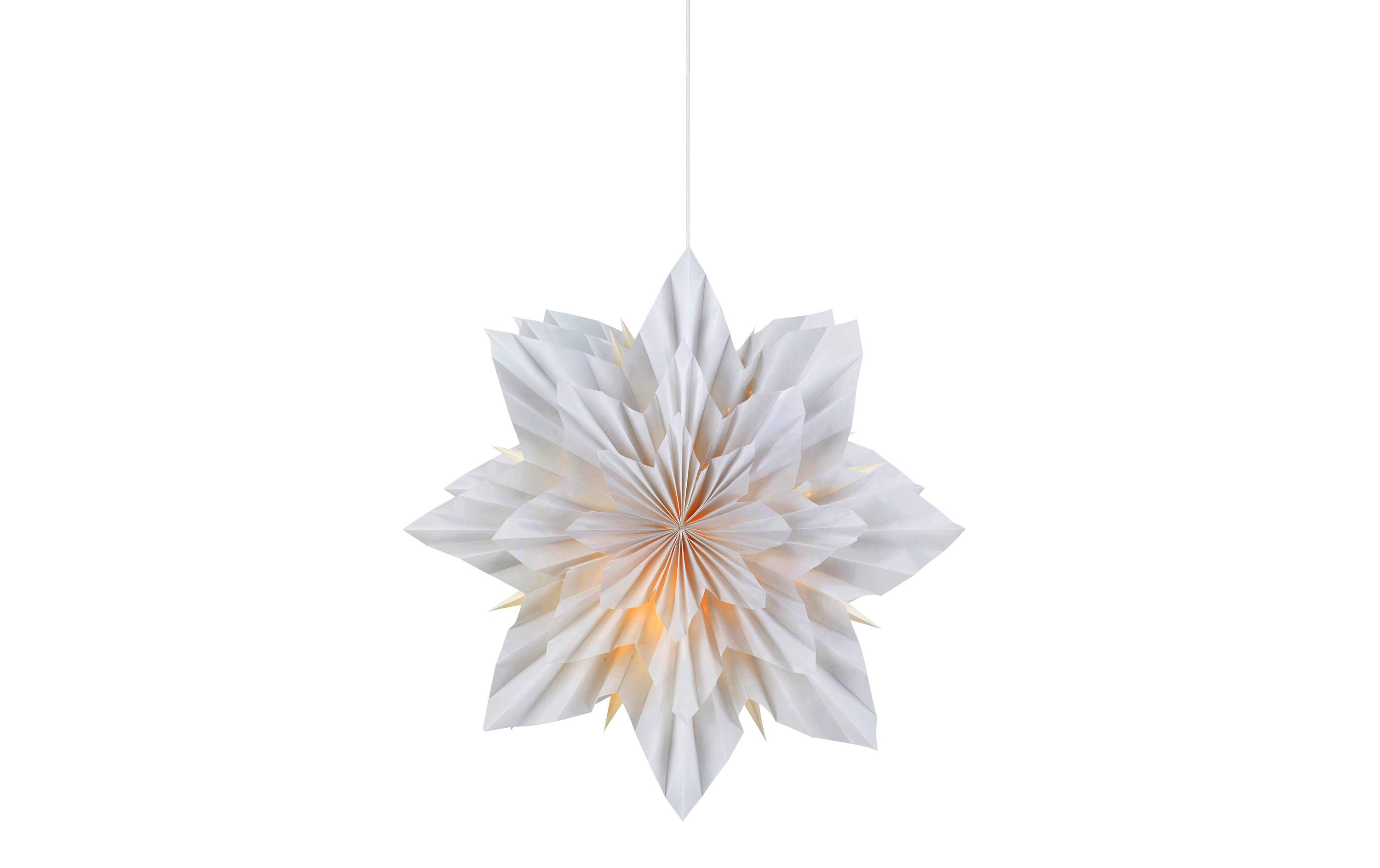 Fensterhänger Neela, LED E14 6W, Ø 60 cm, GrauLED Weihnachtsdekoration Stern